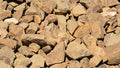 Gold Chunky decorative rock, close-up