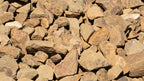 Gold Chunky decorative rock, close-up